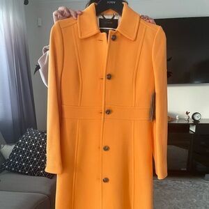 J. Crew New lady day topcoat in Italian double-cloth wool blend: Tangerine